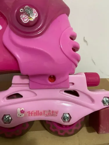 Família T Vende Tudo: Faça uma Proposta Patins da Hello Kity ajustável tamanho 30 até 33.