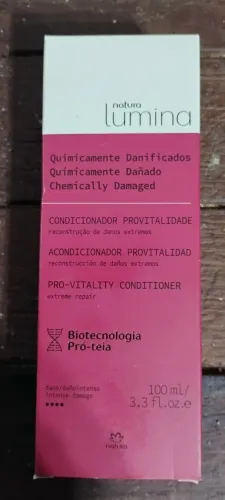 Natura Lumina Condicionador Provitalidade para Cabelos Quimicamente Danificados 100ml