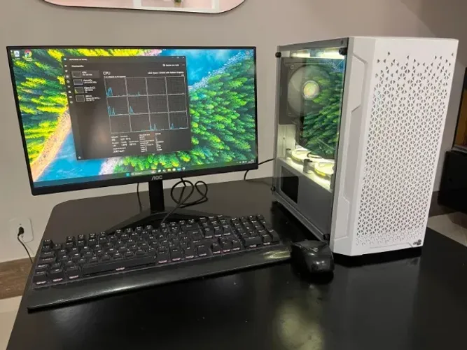 Computador PC Gamer+Monitor 22-Ryzen 5600-16Gb Memória-Radeon RX 580-SSD 480GB