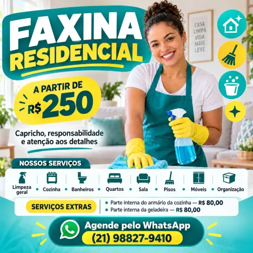Faxina , diária e outras limpezas