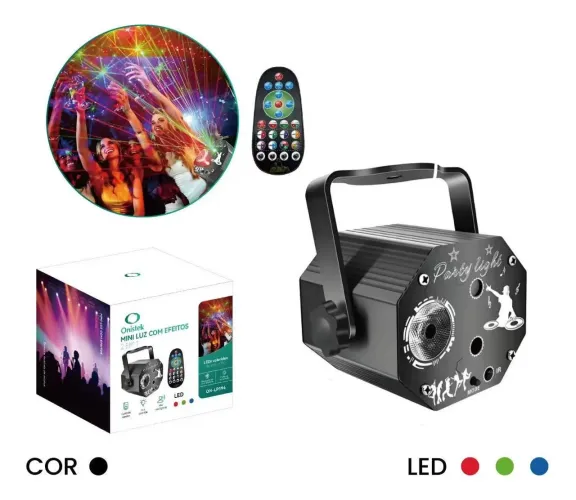 Mini Projetor Laser Rgb Jogo De Luz Iluminação Festa Led