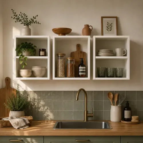 Nichos para Cozinha 3 Peças em MDF - Práticos e Versáteis