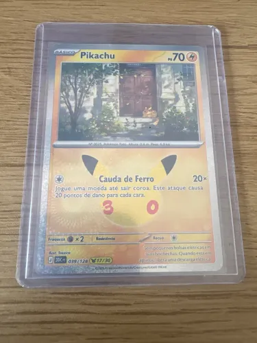 Card Pokémon Holográfico Pikachu Celebrações 30th 