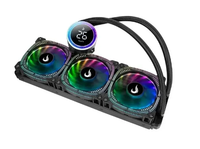 Water Cooler Rise Mode Aura Ice Black, ARGB, 360mm, AMD/Intel, Preto