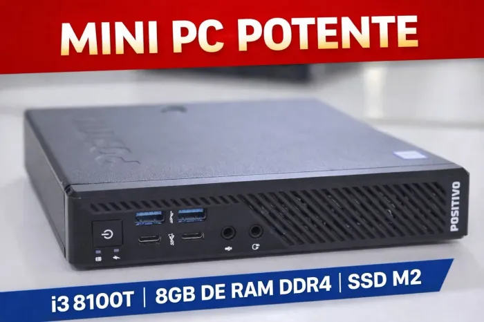 Mini PC Potente Intel i3 - Rápido e Compacto!