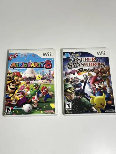 Jogos Wii: Mario Party 8 + Super Smash Bros
