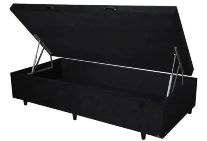 Cama Box com Baú de solteiro + Colchão