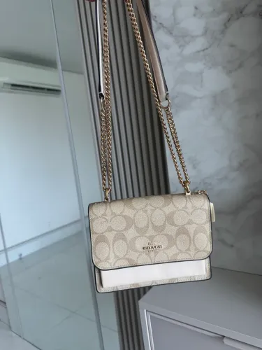 bolsa coach monograma branca