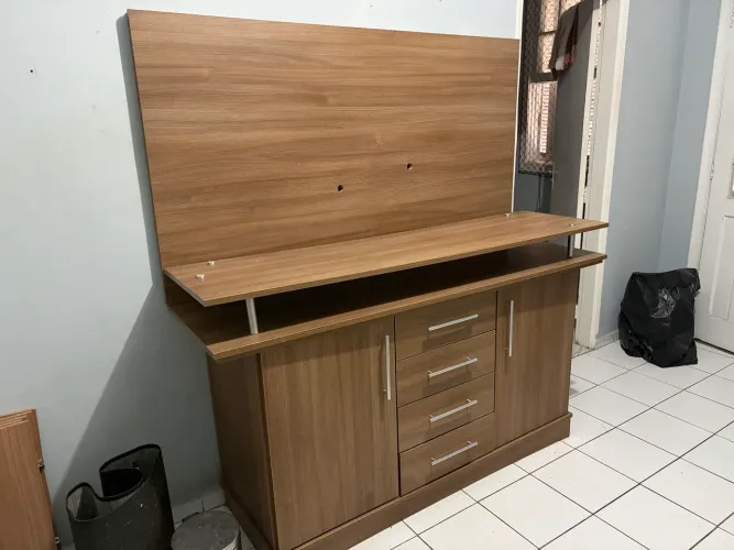 Rack com painel comoda aparador