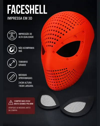 Faceshell em Impressão 3D. Homem aranha Tom Holland