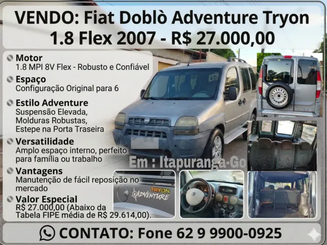 Fiat Doblo Adv/adv Tryon/locker 1.8 Flex 2007