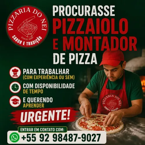 PROCURASSE MONTADOR DE PIZZA E PIZZAIOLO