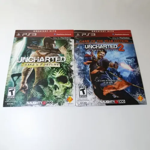 Kit Uncharted PS3 - 1 + 2 Lacrados (Envelope USA)