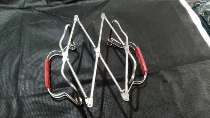 SUPORTE PARA REFRATÁRIO EXTENSÍVEL AÇO INOX ANOS 70 - USADO