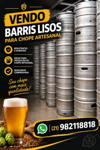 Barril de chopp liso para chope artesanal (casco)