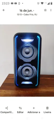 Caixa de som Sony Bluetooth Leds excelente estado 200w