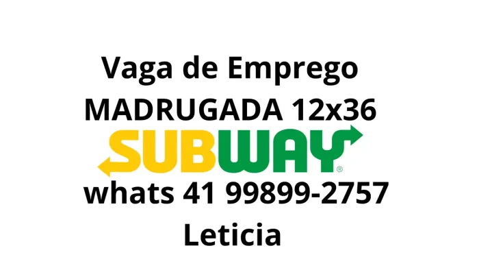 Vaga emprego Madrugada