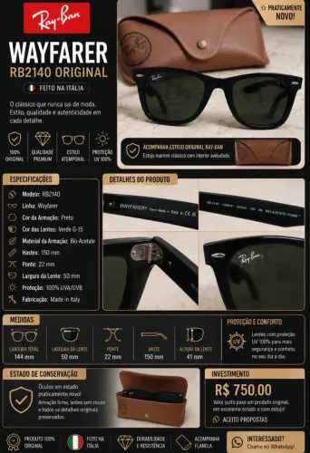 Óculos Rayban clássico