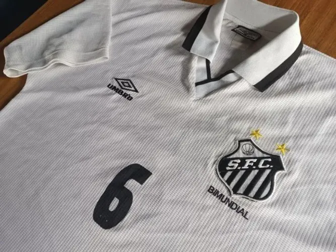 Camisa 2000 Original Santos FC Branca Umbro #6 G