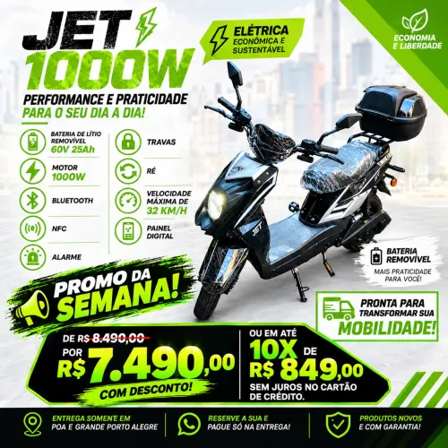 Scooter Elétrica JET  MAX 1000W 0KM