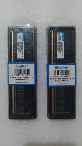 Vendo Memória RAM DDR4 8GB 3200Mhz - KingDian (novo) / R$ 550,00 (cada)