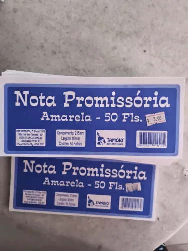 Nota promissória amarela - 50 fls
