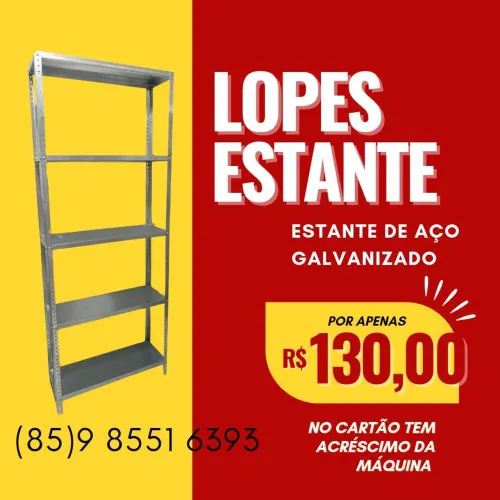 ESTANTE DE AÇO GALVANIZADO EM OFERTA
