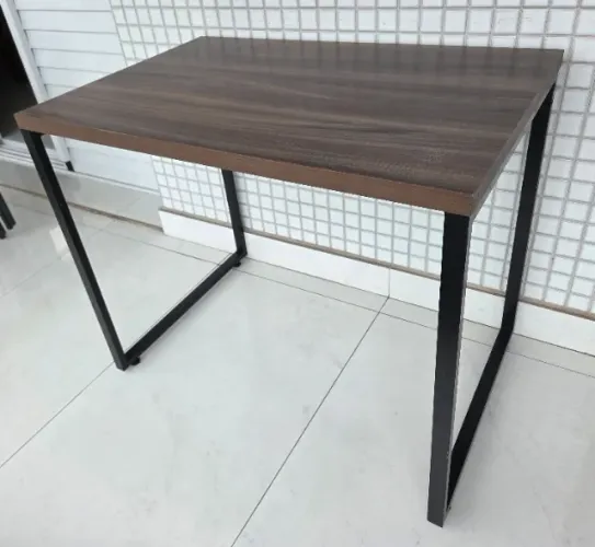 Mesa para Escritório Office Estilo Industrial 90 x 60 cm Kuadra Nogal