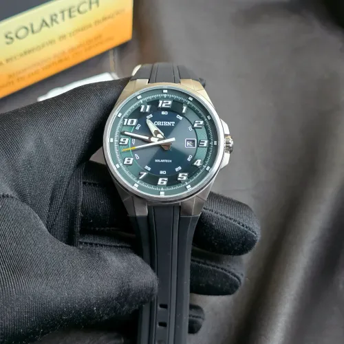 Orient Solartech Neo Sports 42mm prata Borracha