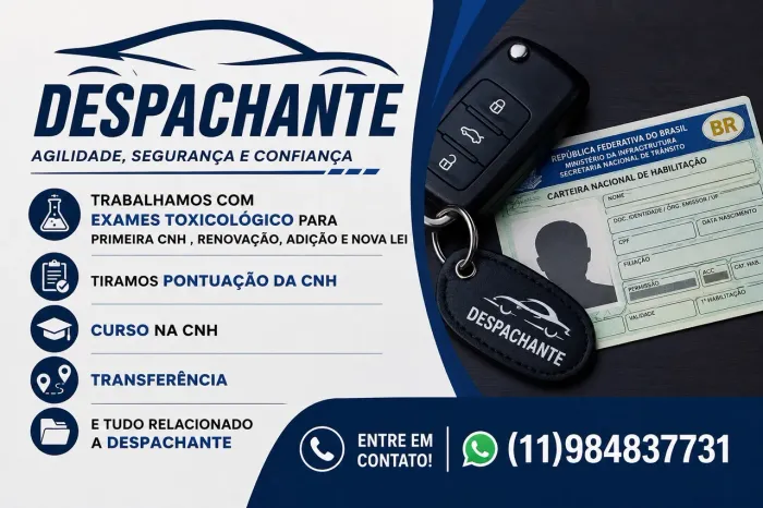 Despachante e exame toxicológico 