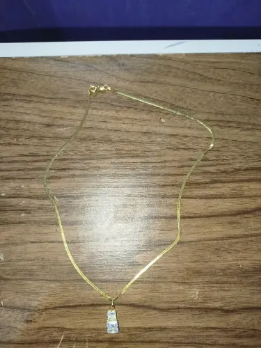 Cordão gargantilha banhado com ouro 18 e rebanhado com ouro puro