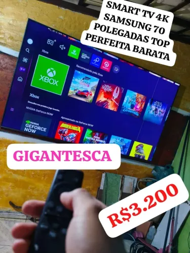 SMART TV 4K SAMSUNG 70 POLEGADAS TOP PERFEITA BARATA R$3.200.