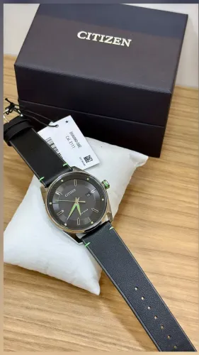 Relógio Citizen Eco drive black/green steel 42mm
