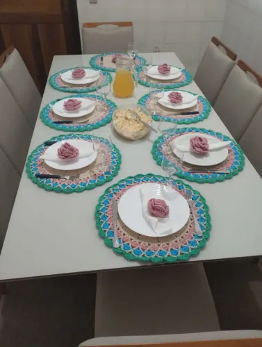 Mesa alto padrão, vidro laqueada.