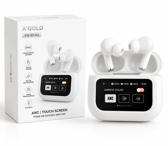 FONE DE OUVIDO BLUETOOTH COM TELA TOUCH