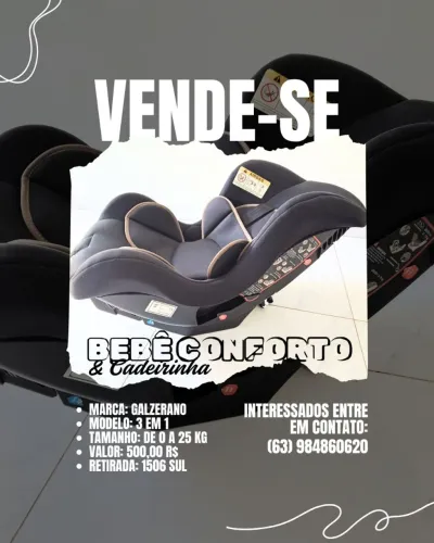Cadeirinha de carro/ bebê conforto