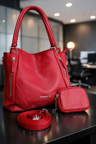 Bolsas Feminina GG Vermelha Nova Elegantíssima