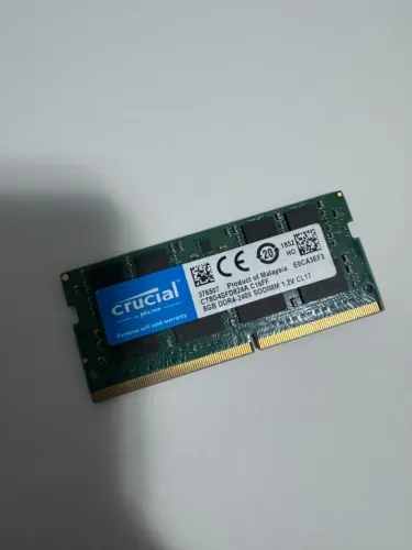 Memória RAM Crucial 8GB DDR4 2400MHz para Notebook (SO-DIMM) - Tenho 1 unidade.