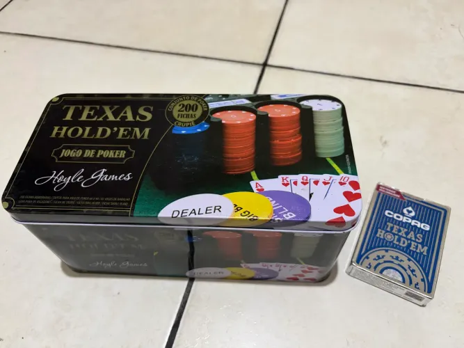 Jogo POKER / Fichas + Baralho + Manual de regras