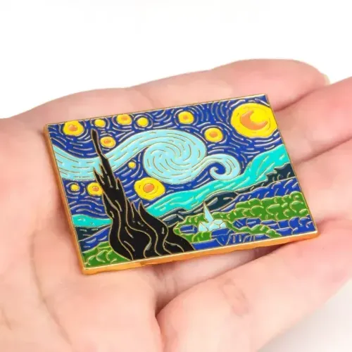 Conjunto Pin Esmaltado Van Gogh / Novo Lacrado / Envio Rápido Correios