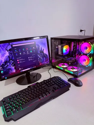 Promoção Pc Gamer completo AMD Ryzen 5 com 16 GB de memória RAM placa de vídeo RX 580 