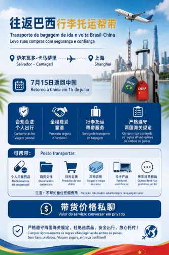 Transporte de comprar entre China e Brasil