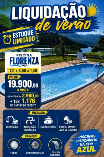 Piscina de fibra 7 metros