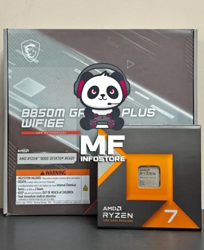 Kit Placa Mãe B850M Gaming PLUS WIFI6E MSI + Processador Ryzen 7 7800X3D