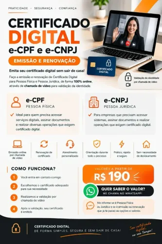 Certificado Digital e-CPF e e-CNPJ | Online