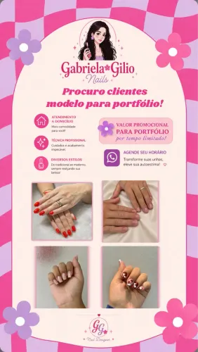 Atendimento de nail designer a domicílio