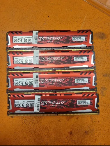 Memórias ram ballistix 2400mhz (4x4gb)