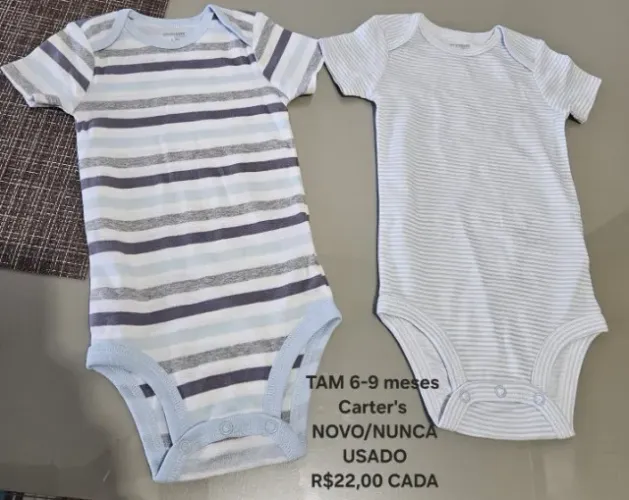 **NOVO** Bodies Infantis Carter's G (6-9 meses) - menino