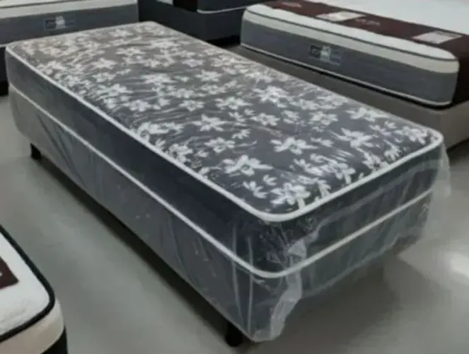 CAMA SOLTEIRO BOX - LOJÃO DOS COLCHÕES - PRONTA ENTREGA