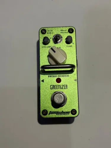 Pedal de guitarra Overdrive Greenizer TS com boost (possui caixa)<br>R$179